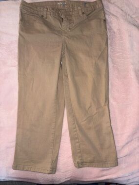 Style & Co. Beige High-Rise Cropped Pants